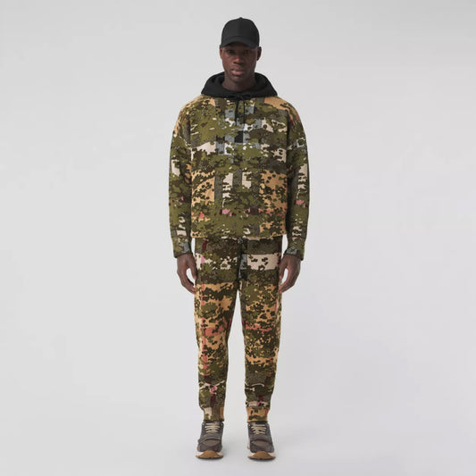 Camouflage Wool Blend Jacquard Hoodie
