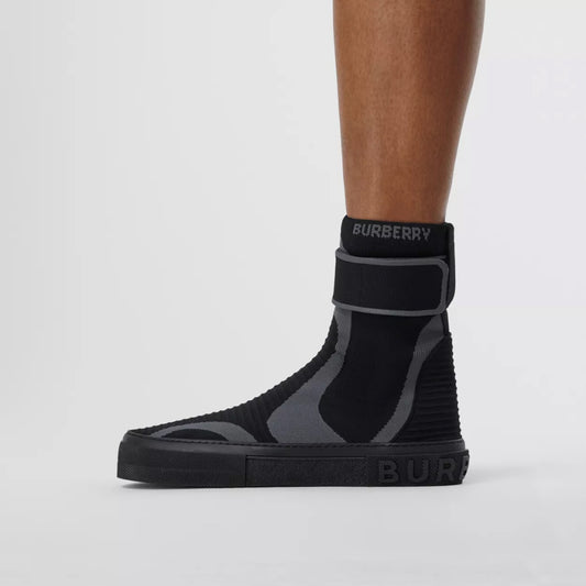 Knitted Stretch Nylon Sub High-top Sneakers