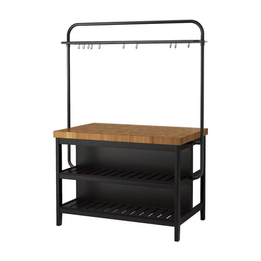 VADHOLMA Kitchen island with rack