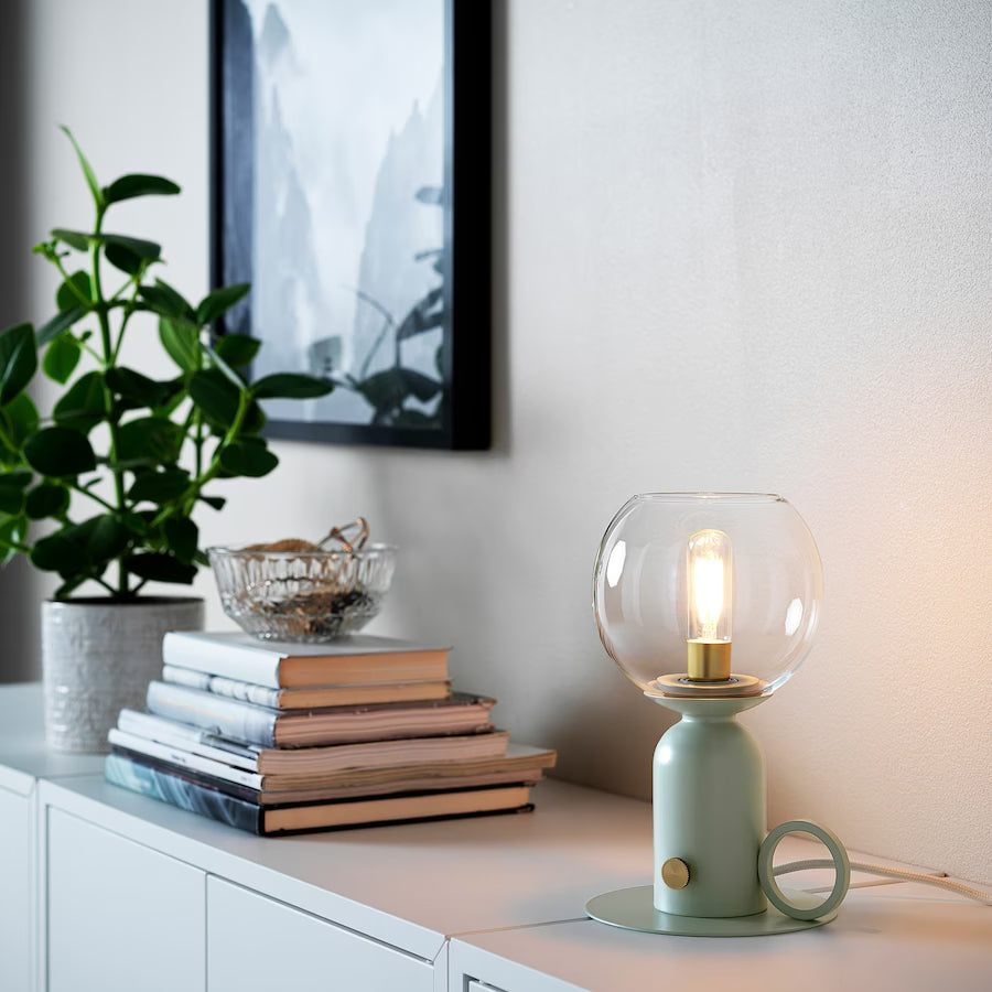 ÅSKMULLER Table lamp with LED bulb