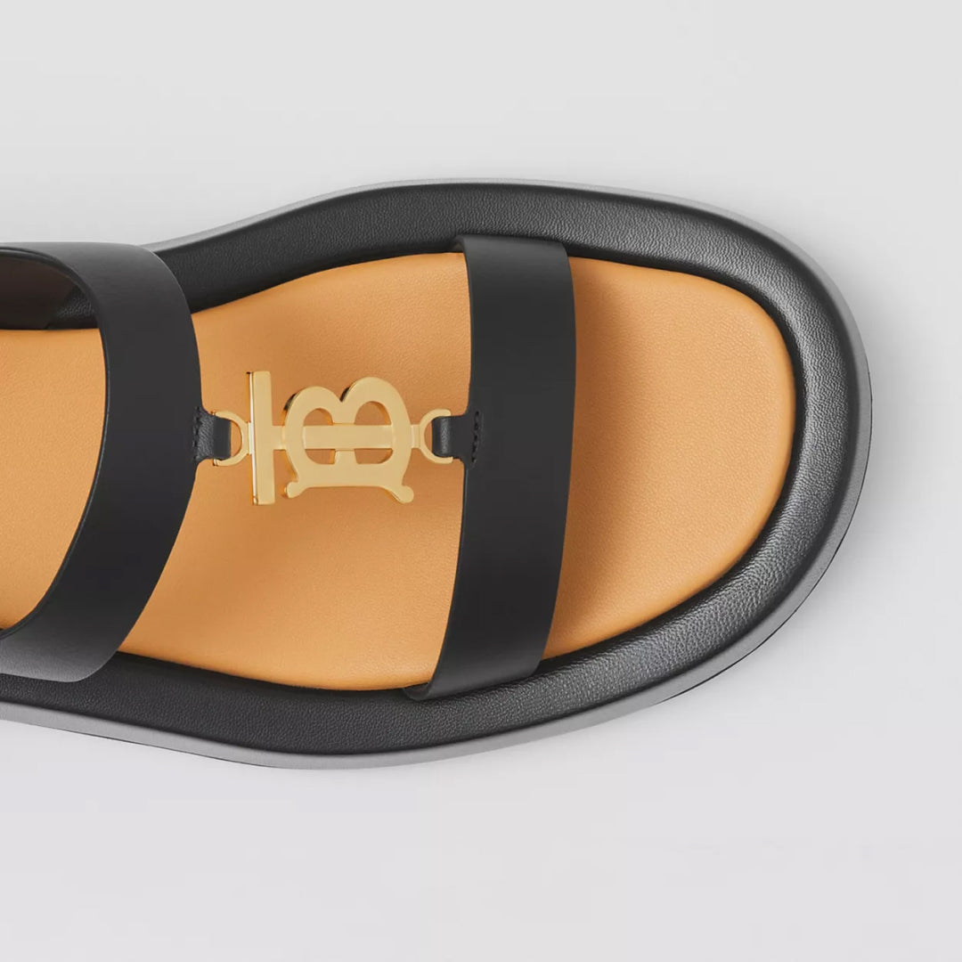Monogram Motif Leather Sandals
