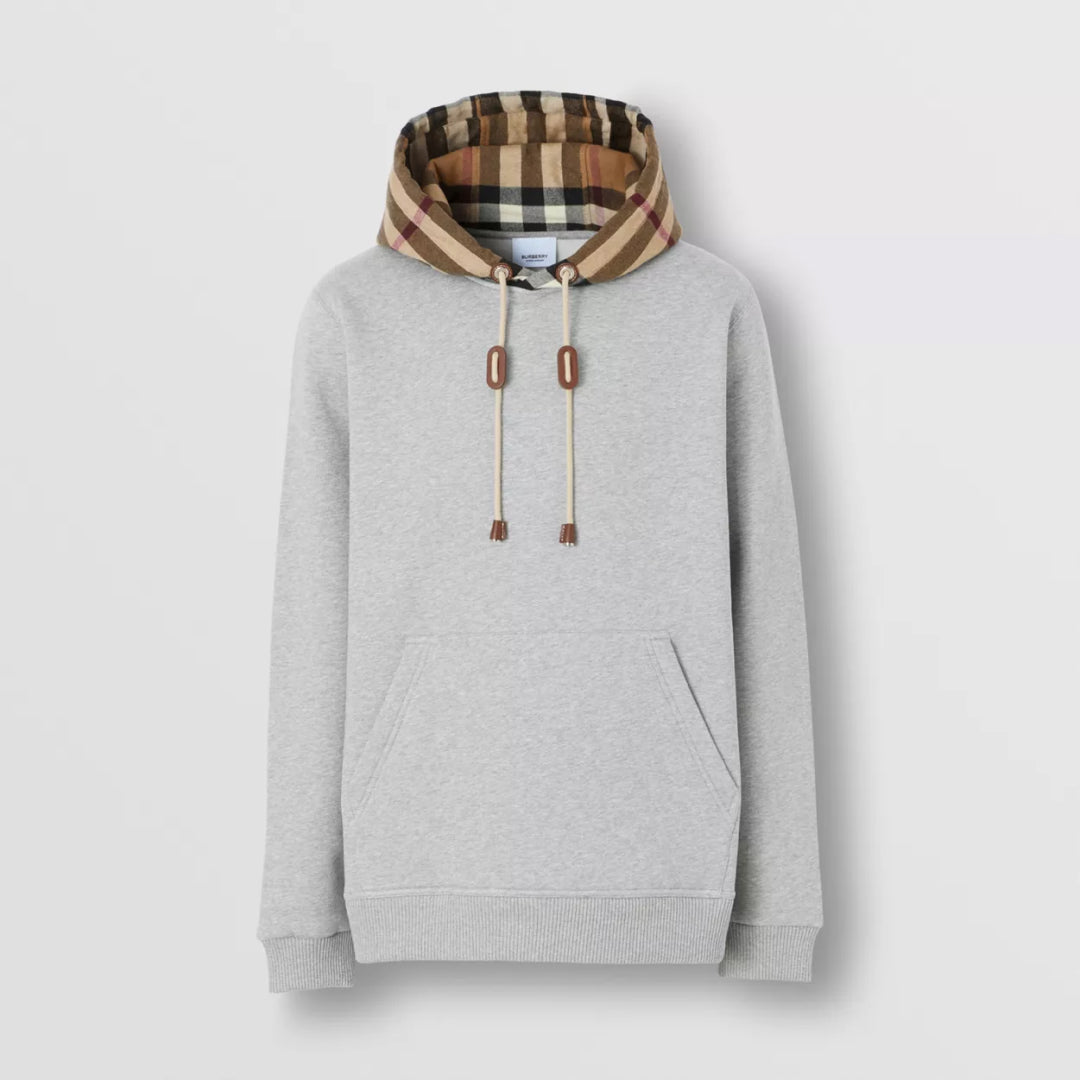 Толстовка з бавовняної суміші Check Hood