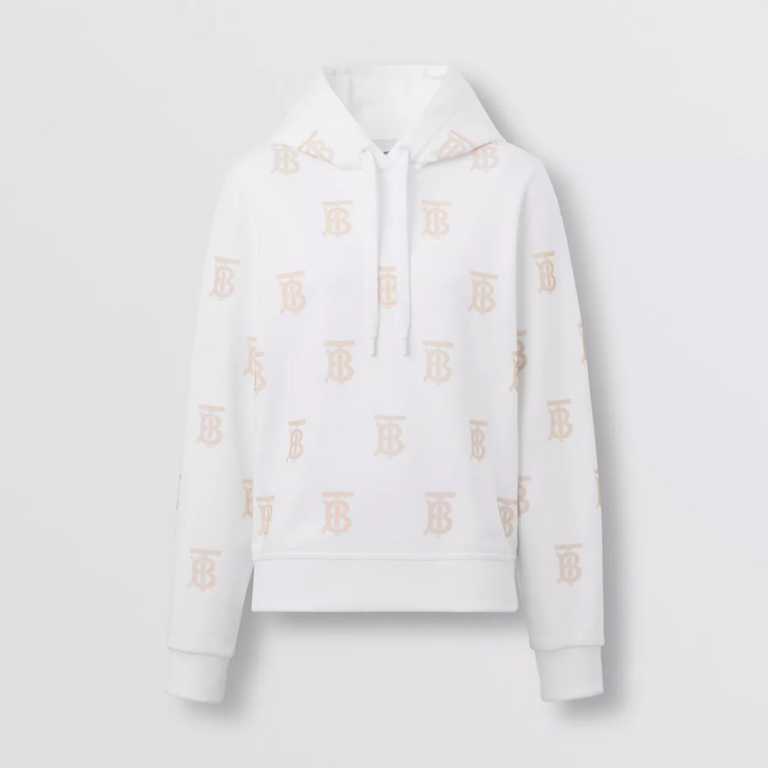 Monogram Motif Cotton Hoodie