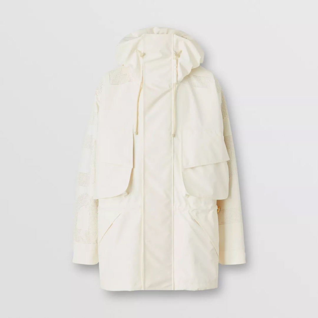 Perforated Logo Technical Oversized Parka