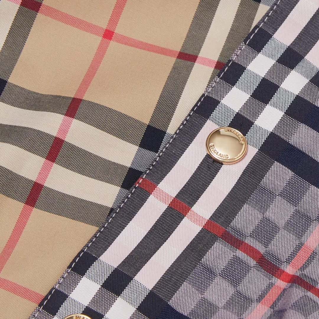Reversible Check Stretch Cotton Jacquard Jacket