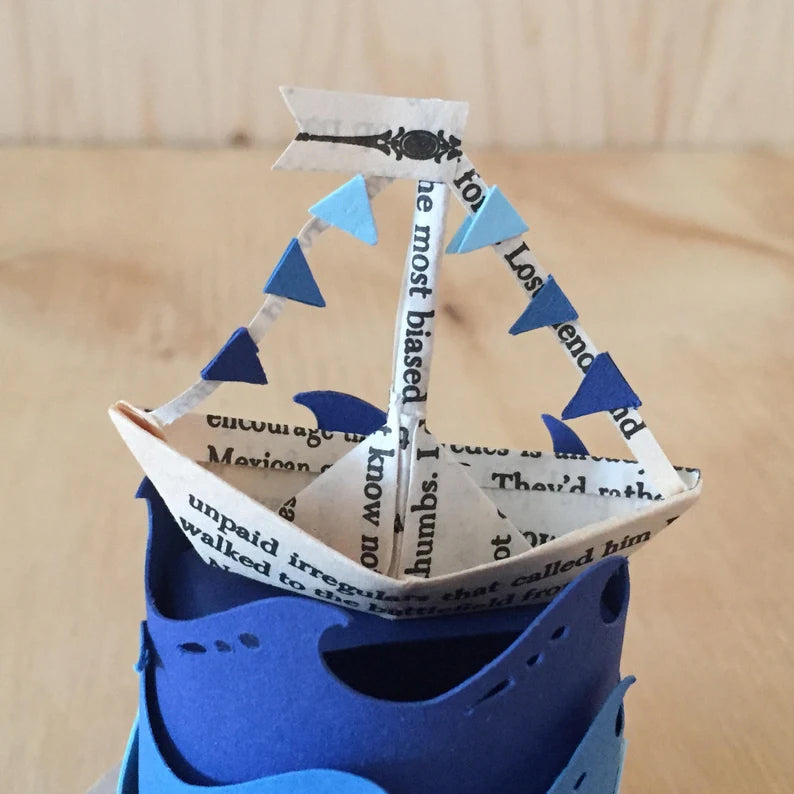 Adult DIY craft kit, nautical paper craft kit, paper cutting kit