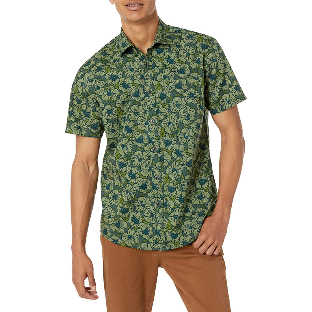 Regular-fit Short-Sleeve Print Shirt