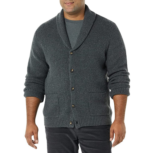 Long-Sleeve Soft Touch Shawl Collar Cardigan