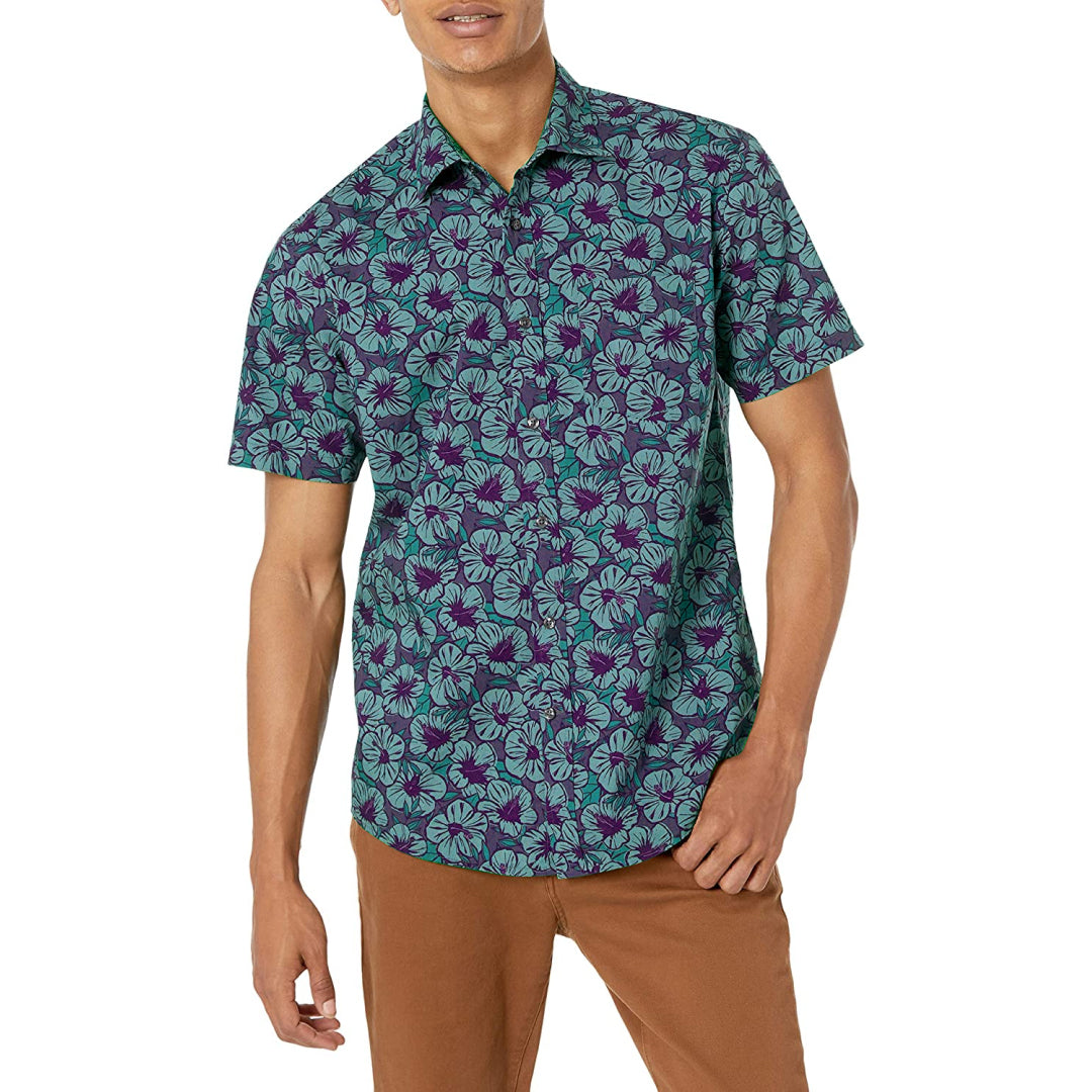 Regular-fit Short-Sleeve Print Shirt