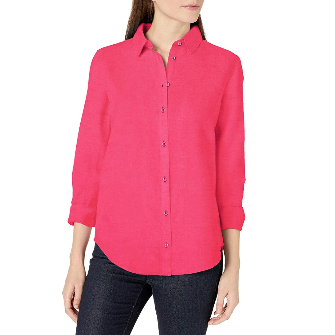 Classic-Fit Long-Sleeve Linen Shirt