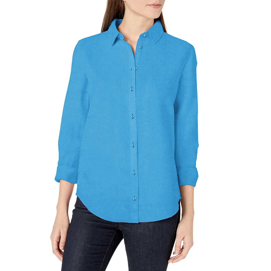 Classic-Fit Long-Sleeve Linen Shirt