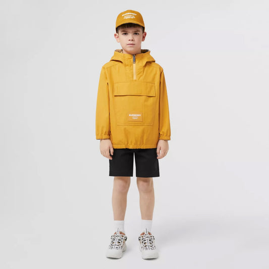 Reversible Nylon and Check Cotton Hooded Jacket