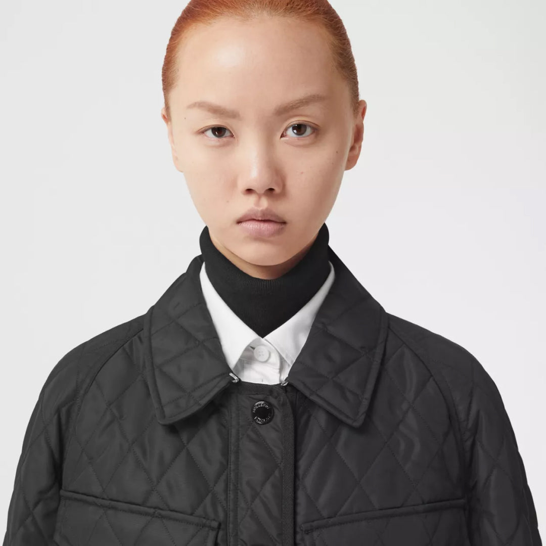 Diamond Quilted Nylon Canvas Field Jacket