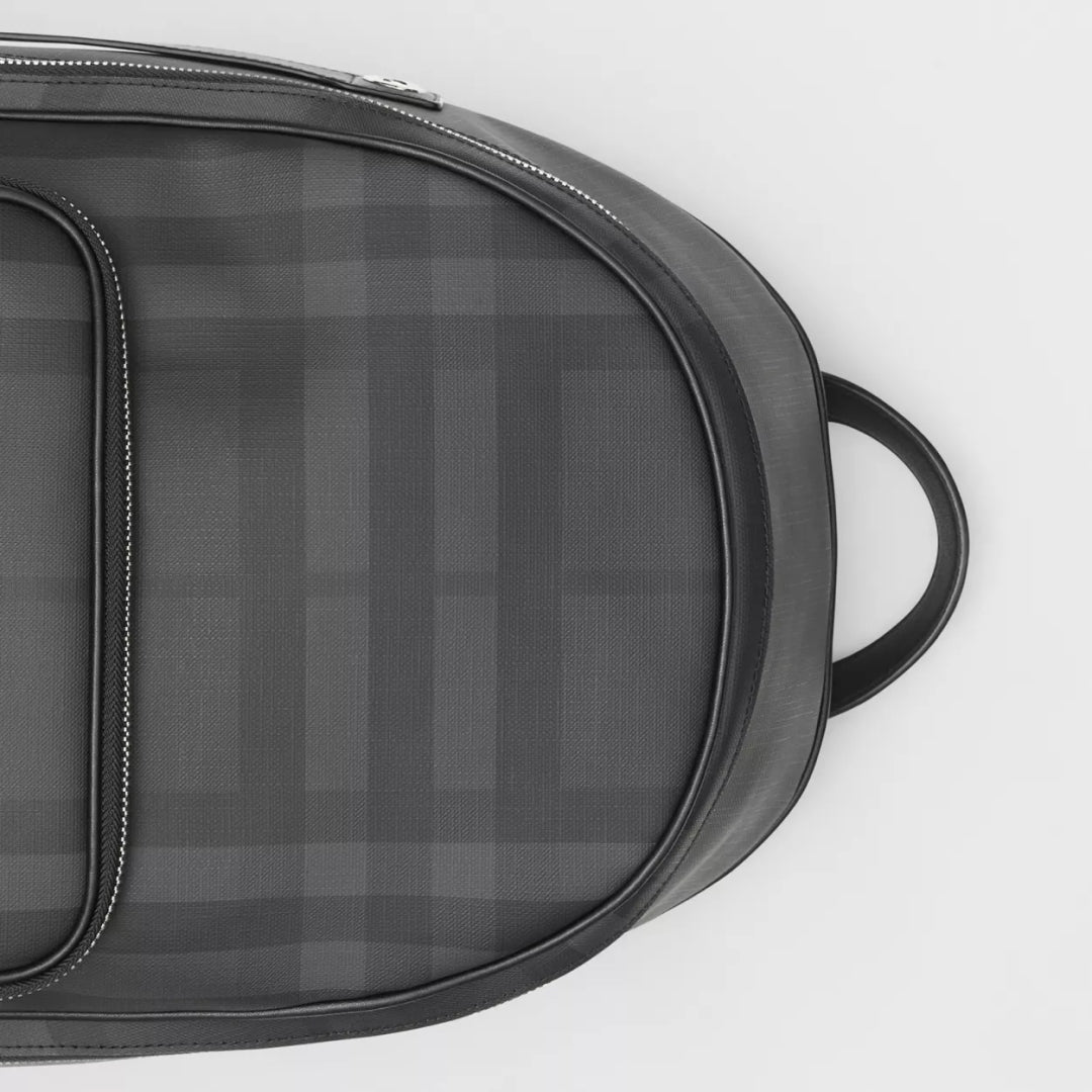 London Check and Leather Backpack