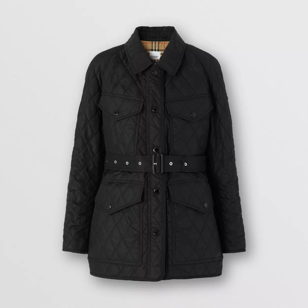 Diamond Quilted Nylon Canvas Field Jacket