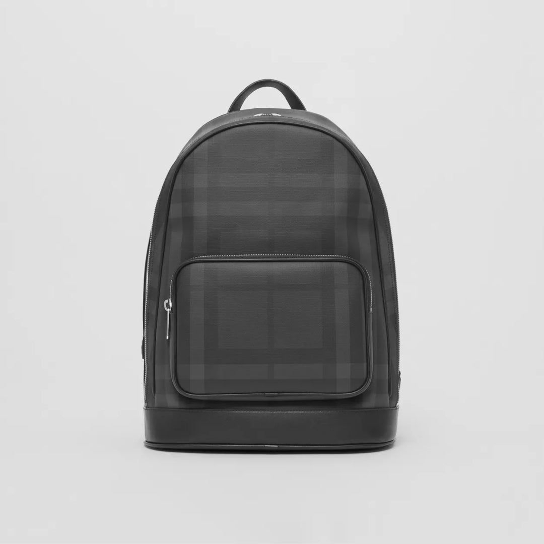 London Check and Leather Backpack