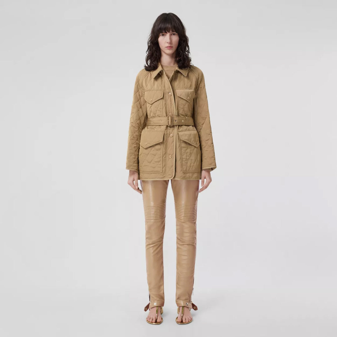 Diamond Quilted Nylon Canvas Field Jacket