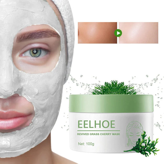 RESURRECTION GRASS CHERRY MUD MASK PLANT MOISTURIZING REPAIR MASK FACIAL SKIN CARE WASHING MASK SKINCARE TXTB1