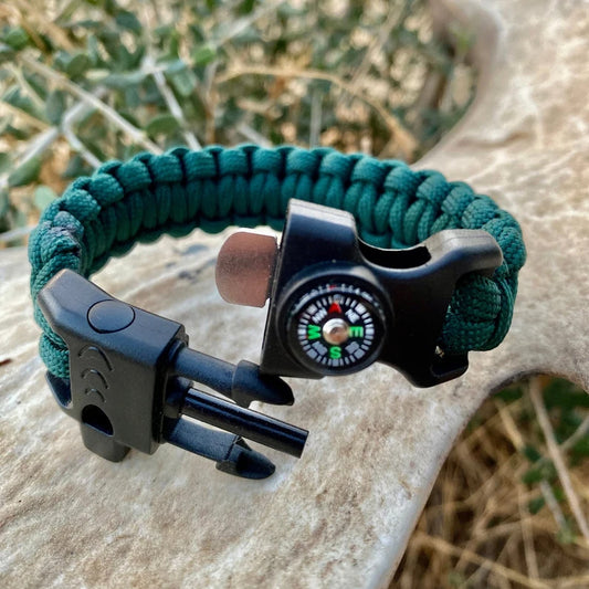 Survival bracelet for father, cord bracelet green men, military bracelet unisex, mountain lovers gift, military gift, useful gifts for men