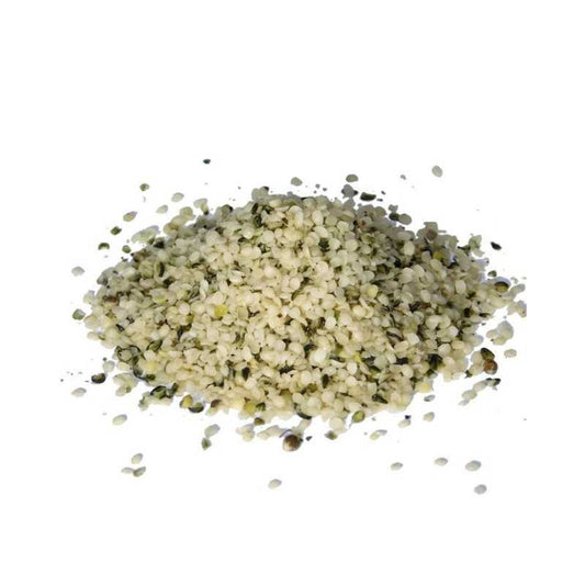 Peeled and crushed hemp seeds