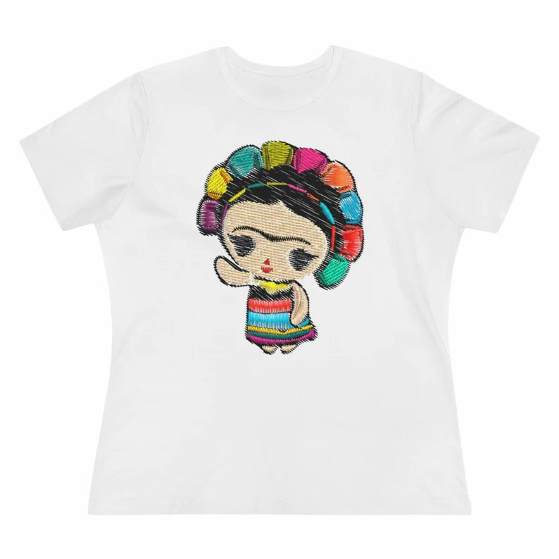 Regalo para mujer mexico shirt women mexican folk art doll folk art mexico latina shirts mexican original art